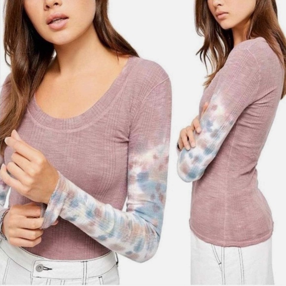 We The Free Tops - NWT Free People We The Free Misty Mountain Tie-Dye Long Sleeve Top